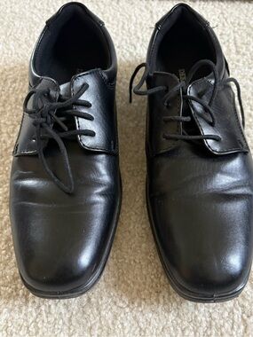 Deer Stags Boys Black Lace-Up Dress Shoes